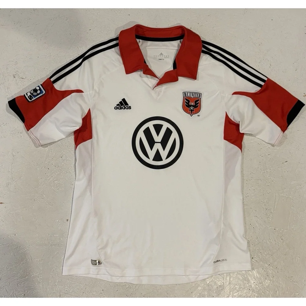 Adidas DC United 2012/13 Away Soccer Jersey Mens L MLS Football Polo Shirt